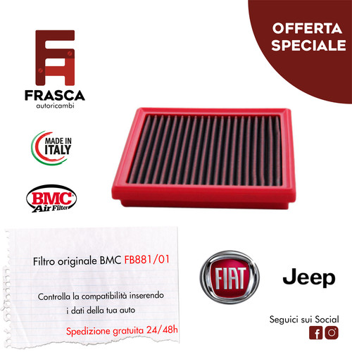 Filtro aria sportivo bmc fiat - bmc,